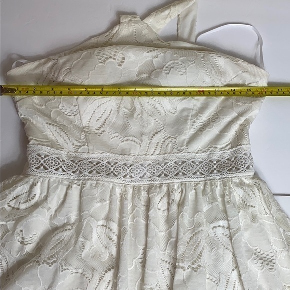 Francesca’s Cream Lace Dress with Halter Straps - Picture 6 of 7